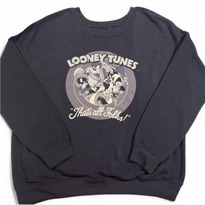 Looney Tunes Black Crewneck Sweater